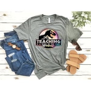 Teacher Jurassic Park Luxury Tee Shirt